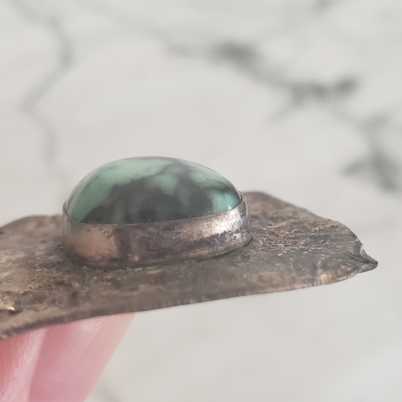 Vintage Artist Made Turquoise Brooch - Picture 2 of 7